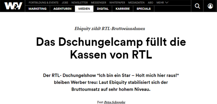 Ebiquity und W&V analysieren das Dschungelcamp 2018