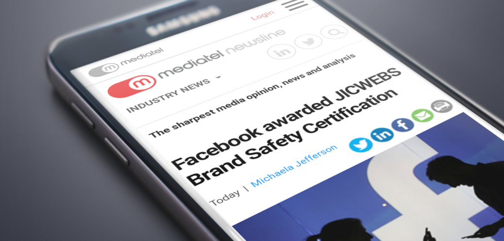 In the Press: Facebook awarded JICWEBS Brand Safety Certification
