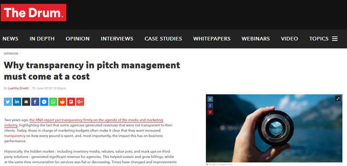 In the Press: Why transparency in pitch management must come at a cost