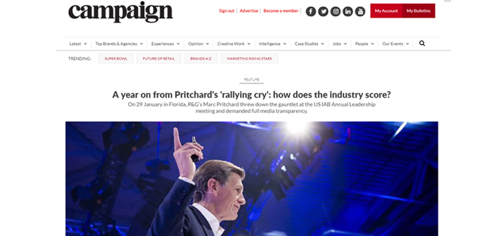 In the Press: A year on from Pritchard’s ‘rallying cry’: how does the industry score?