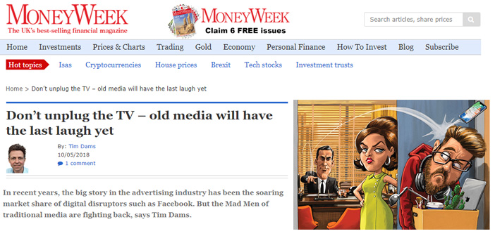 In the Press: Don’t unplug the TV – old media will have the last laugh yet