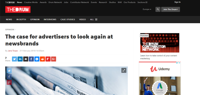In the Press: The case for advertisers to look again at newsbrands